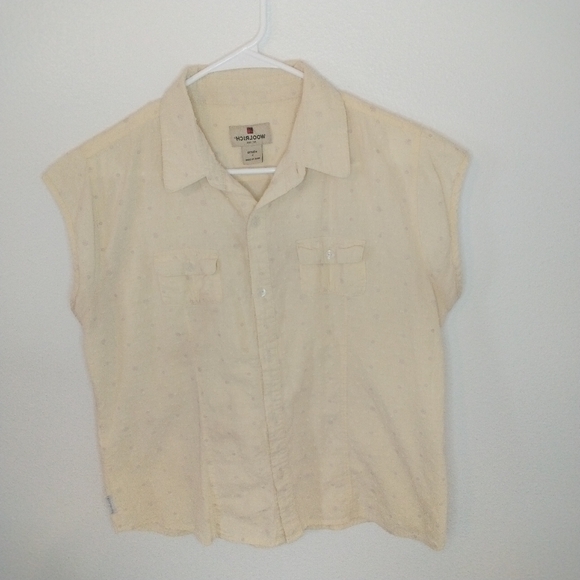 Woolrich Tops - Woolrich Womens Sleeveless button up shirt Cream‎ Size L Casual Vintage workwear
